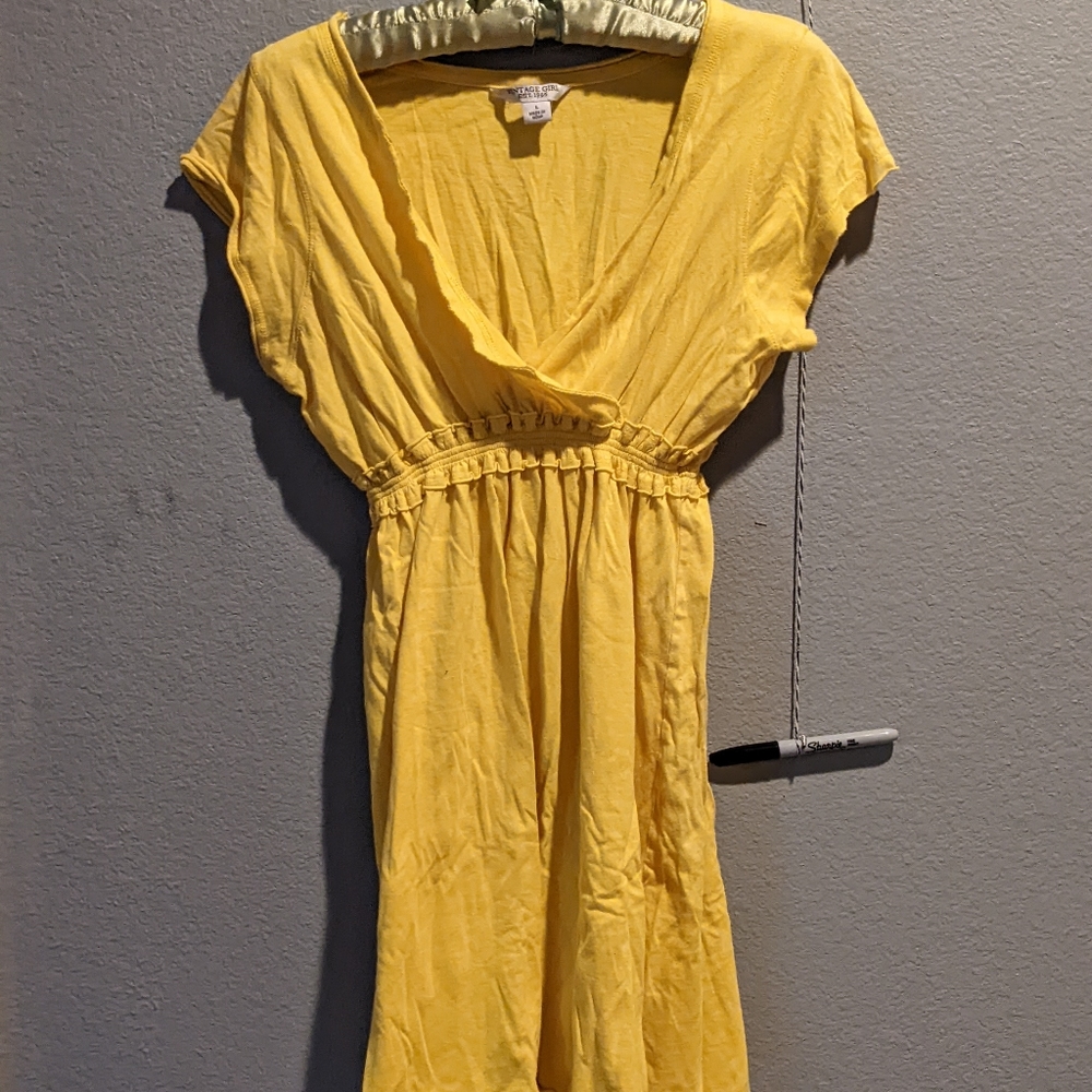 Yellow Swim Suit Cover Up, Sized Large